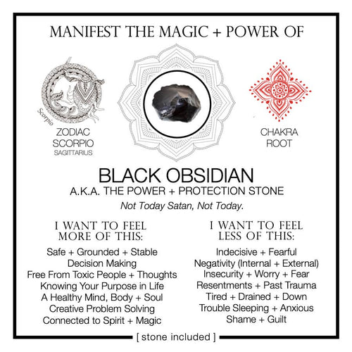 MANIFEST THE MAGIC + POWER OF YOUR CRYSTAL BLACK OBSIDIAN