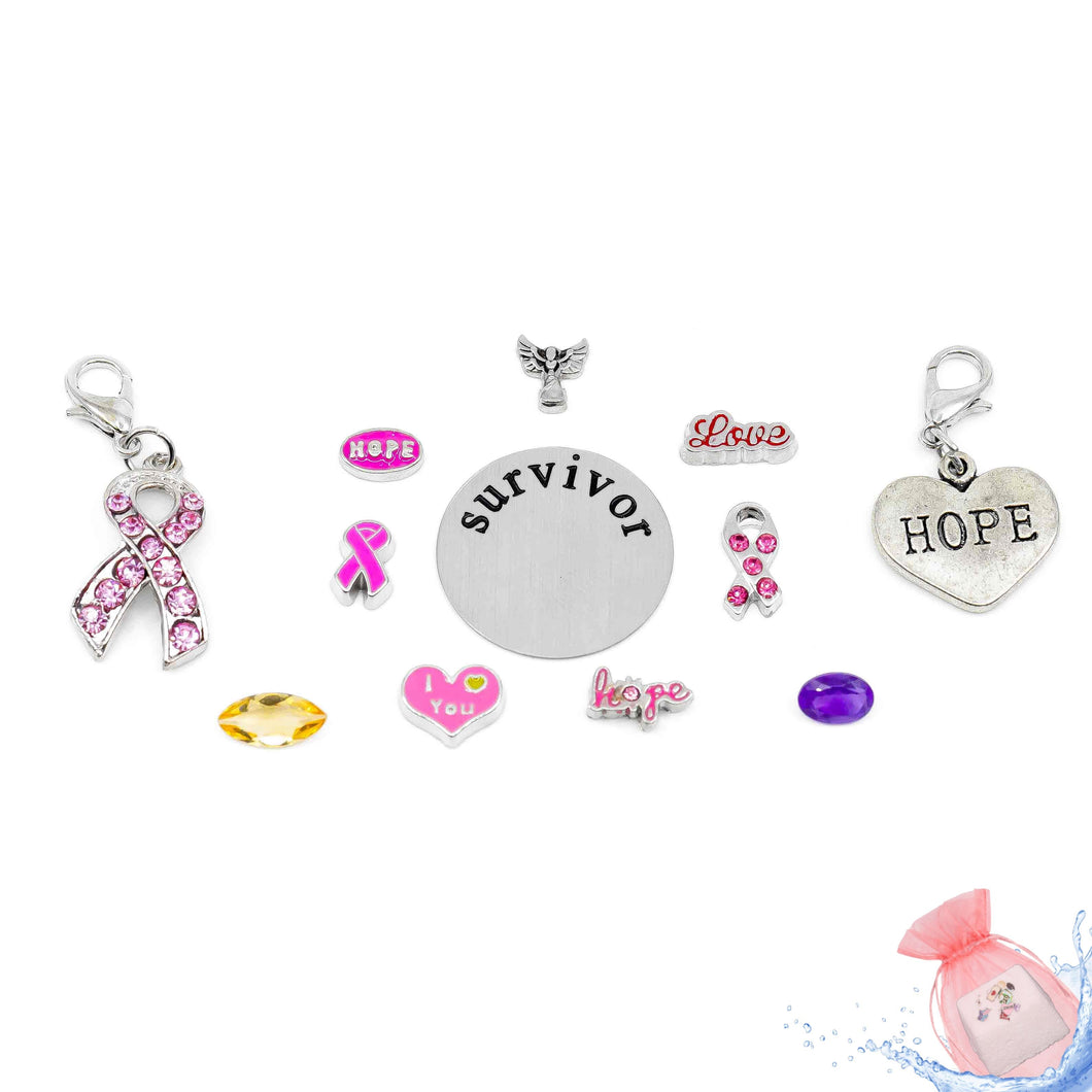 Charm Drop Breast Cancer Survivor - Reveal at Home