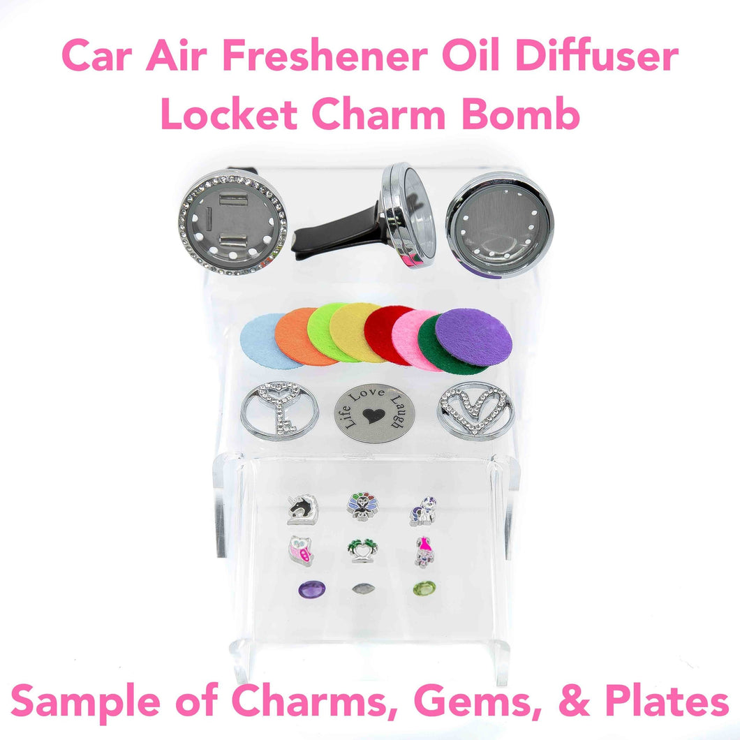 Car Air Freshener Oil Diffuser Locket Lucky Charm Bomb