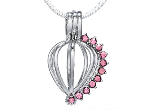 Pink Rhinestone Locket