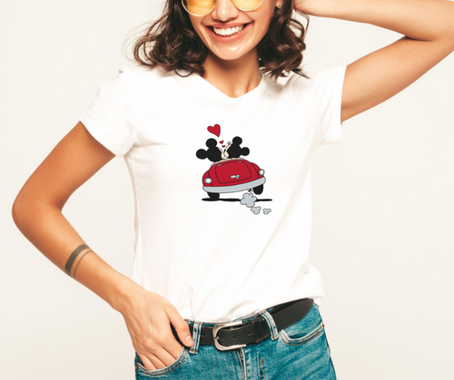 Mouse Love Car Graphic Tee