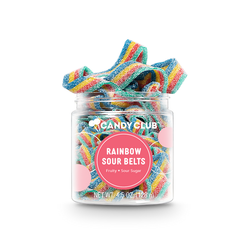 Candy Club - Rainbow Sour Belt Candies