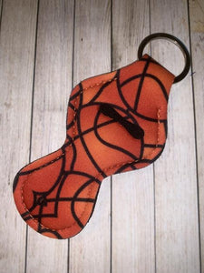 Lip Balm Holder Key Chain - Basketball