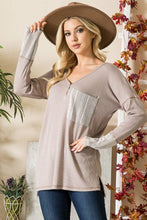 Taupe Reversed Stitched Oversize Hi Low Tunic