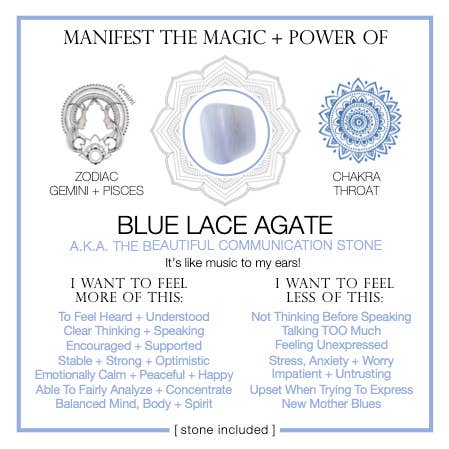 MANIFEST THE MAGIC + POWER OF YOUR CRYSTAL BLUE LACE AGATE