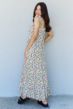 In The Garden Ruffle Floral Maxi Dress in Natural Rose