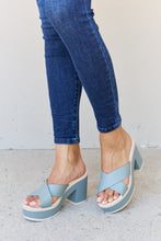 Cherish The Moments Contrast Platform Sandals in Misty Blue