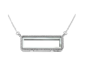 Silver Plated Bar Magnetic Locket