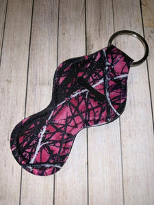 Lip Balm Holder Key Chain - Pink Camo