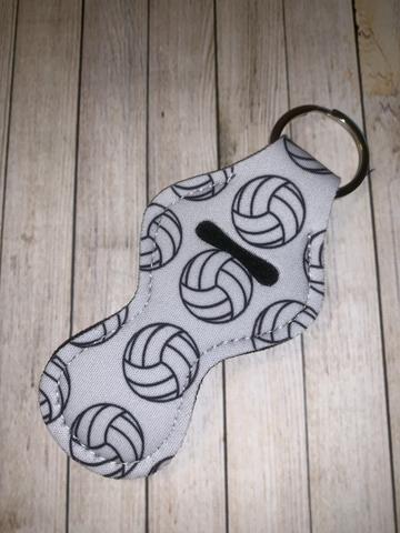 Lip Balm Holder Key Chain - Volleyball