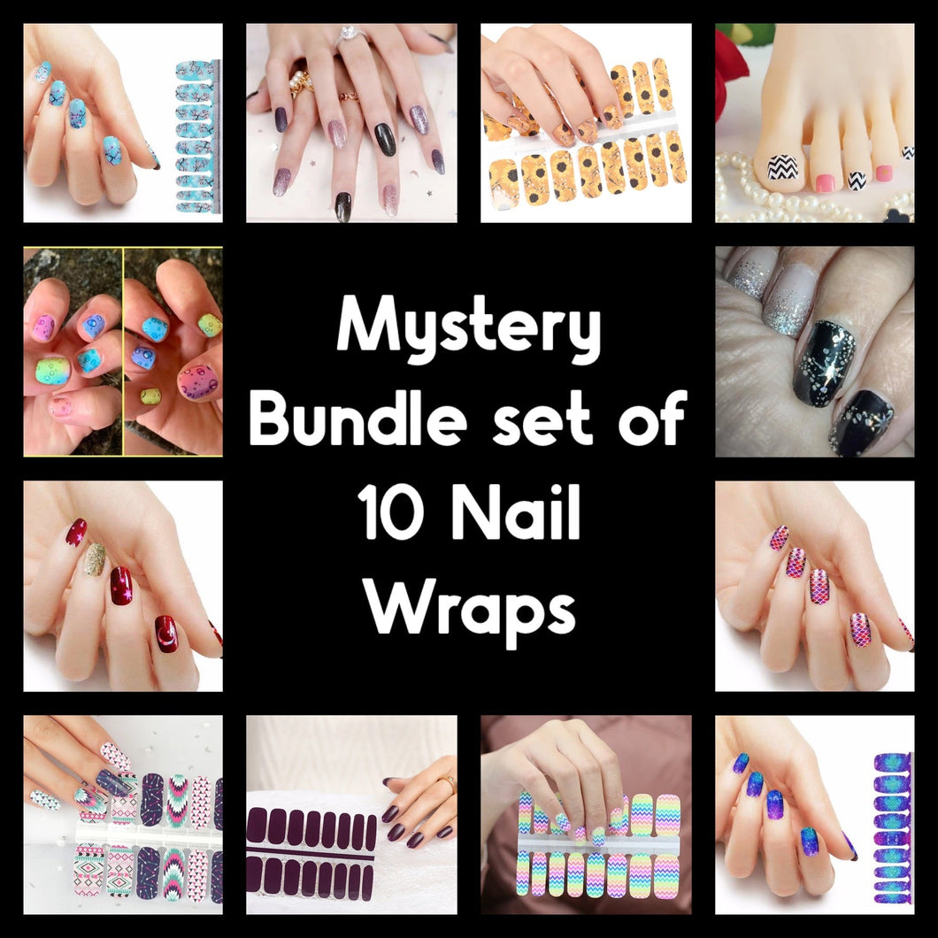 10 Mystery Nail Polish Strips
