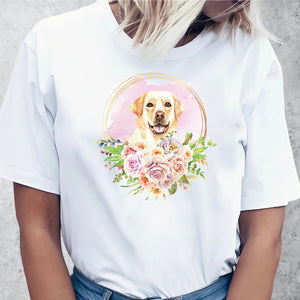 Labrador Retriever Floral Tee