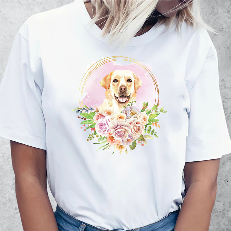 Labrador Retriever Floral Tee